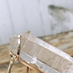Lemurian Bergkristall, justerbart armband guld (D)