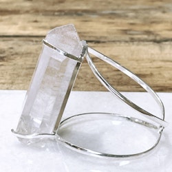 Lemurian Quartz, justerbart armband i silver (C)