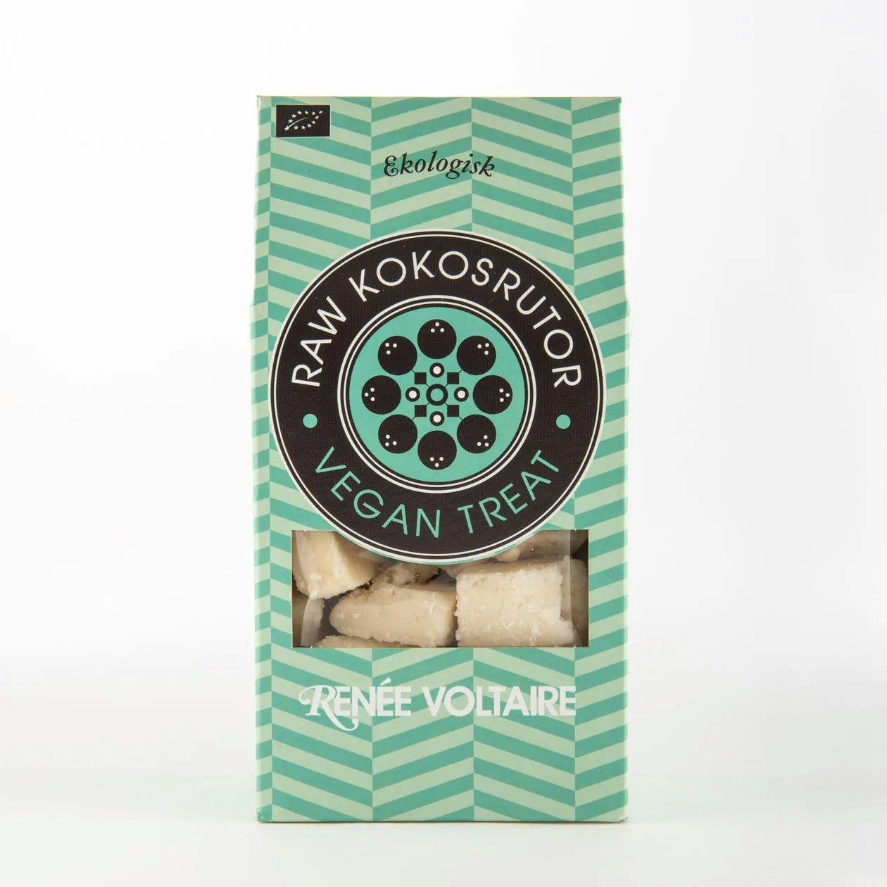 Raw Kokosrutor – Vegan treat 100g  EKO Renee Voltaire