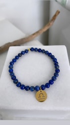 Zodiac armband: Vågen - Lapis Lazuli