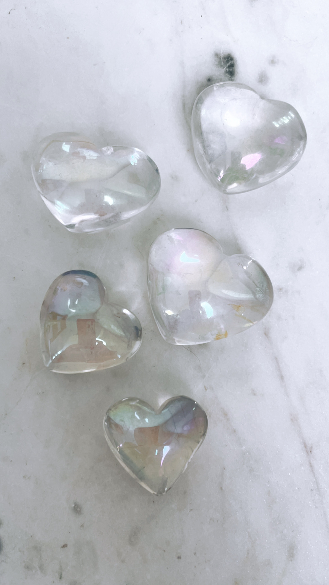 Bergkristall med aura, hjärta