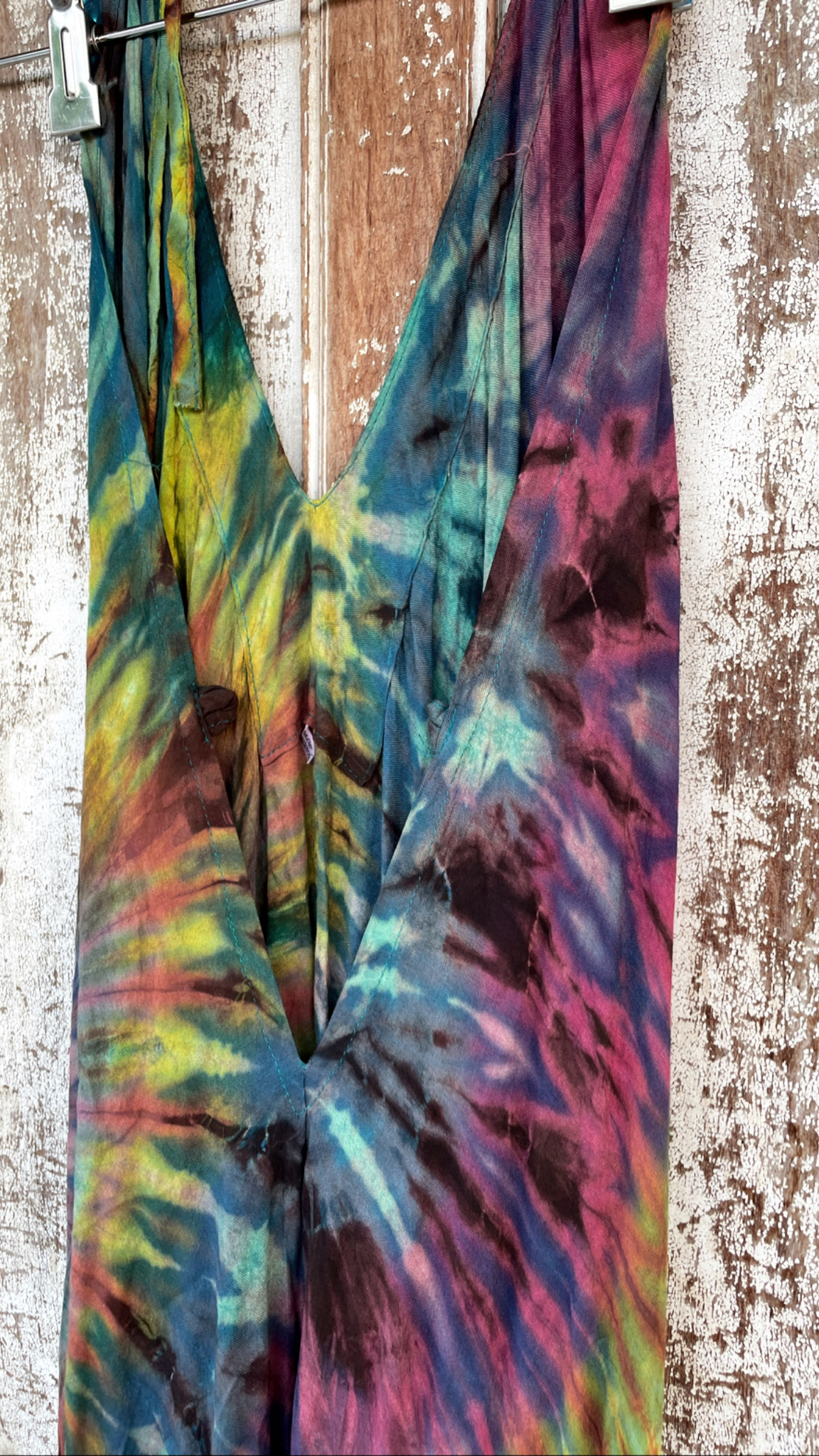 Klänning, regnbågens färger batik (B)