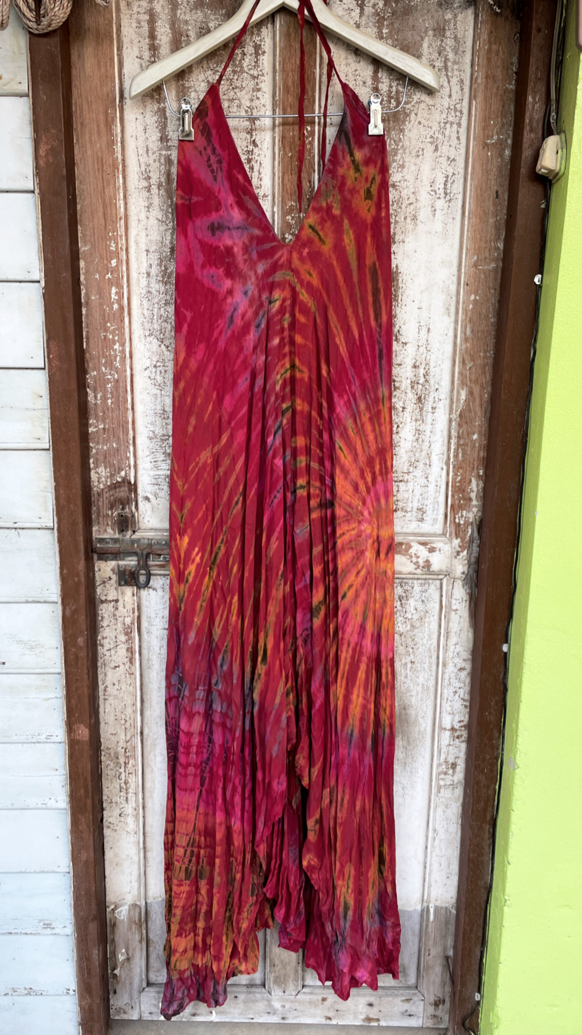 Klänning, rosa/orange batik (H)