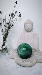 Buddha värmeljushållare / Klotställ, 20 cm vit