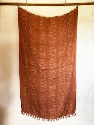 Sarong/sjal med månfaser, Terracotta