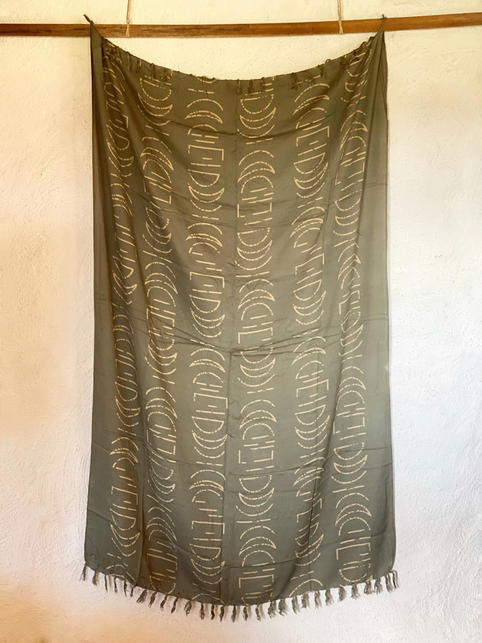 Sarong/sjal med månfaser, Sage