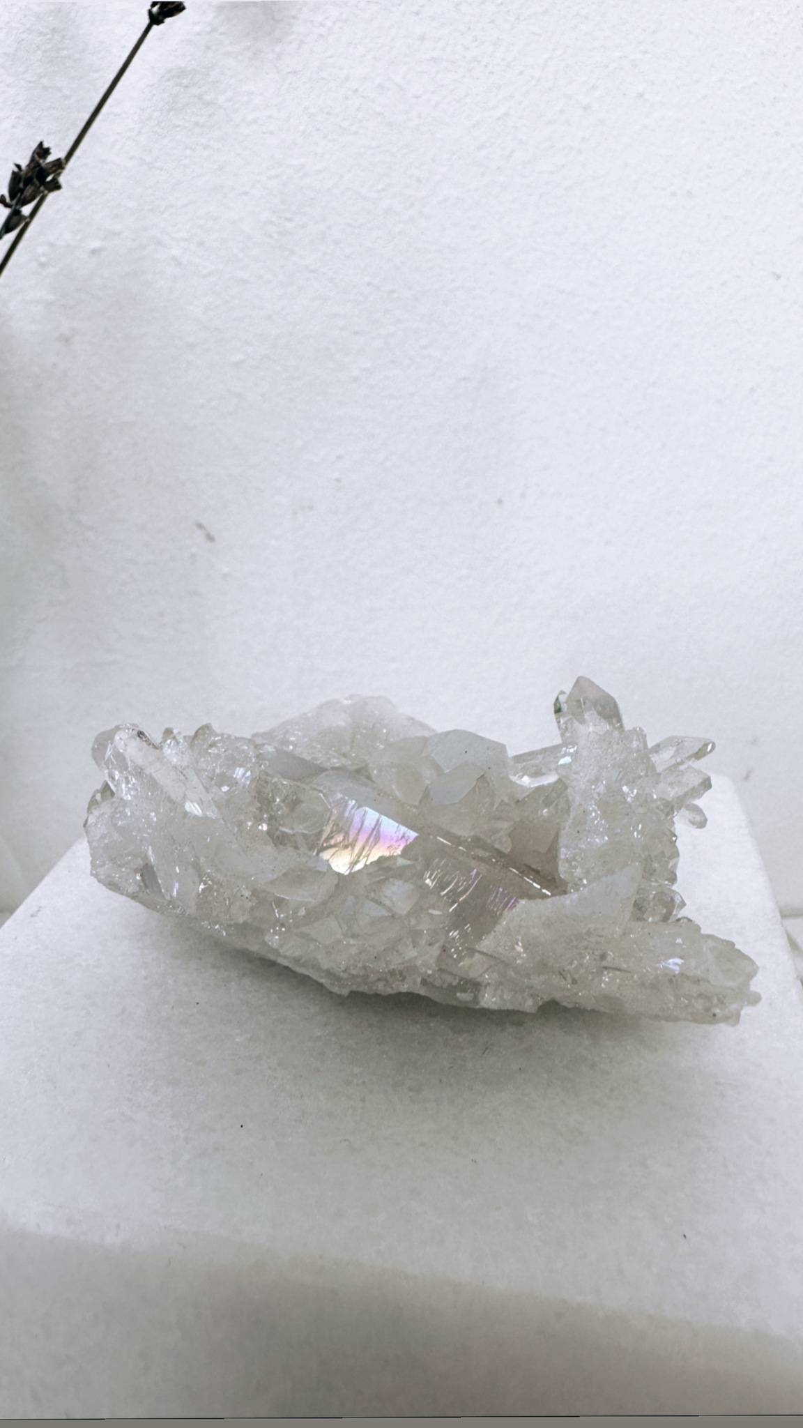 Bergkristall med aura, kluster