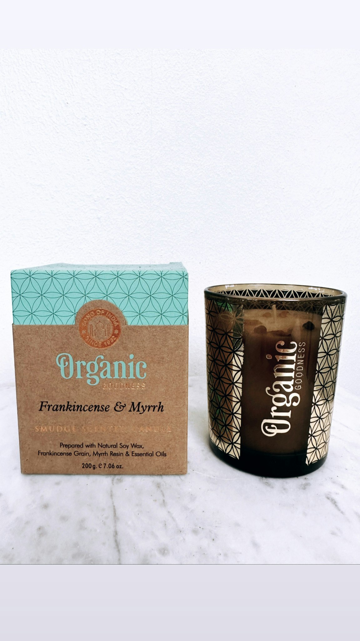 Organic Goodness, doftljus Frankincense & Myrrh