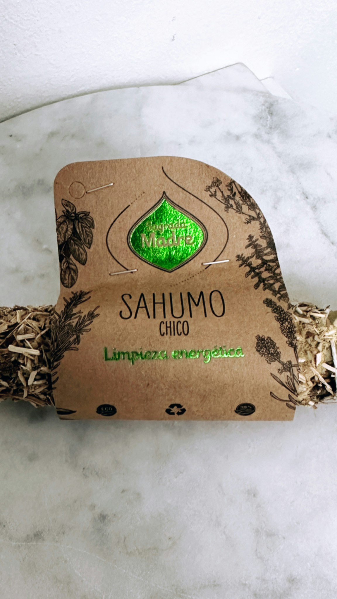 Energetic Herbal Sahumito Smudge Stick, Sagrada Madre