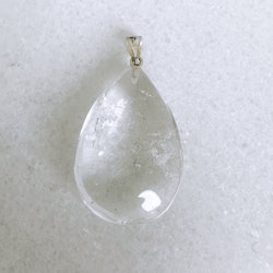Bergkristall, droppe hänge för halsband