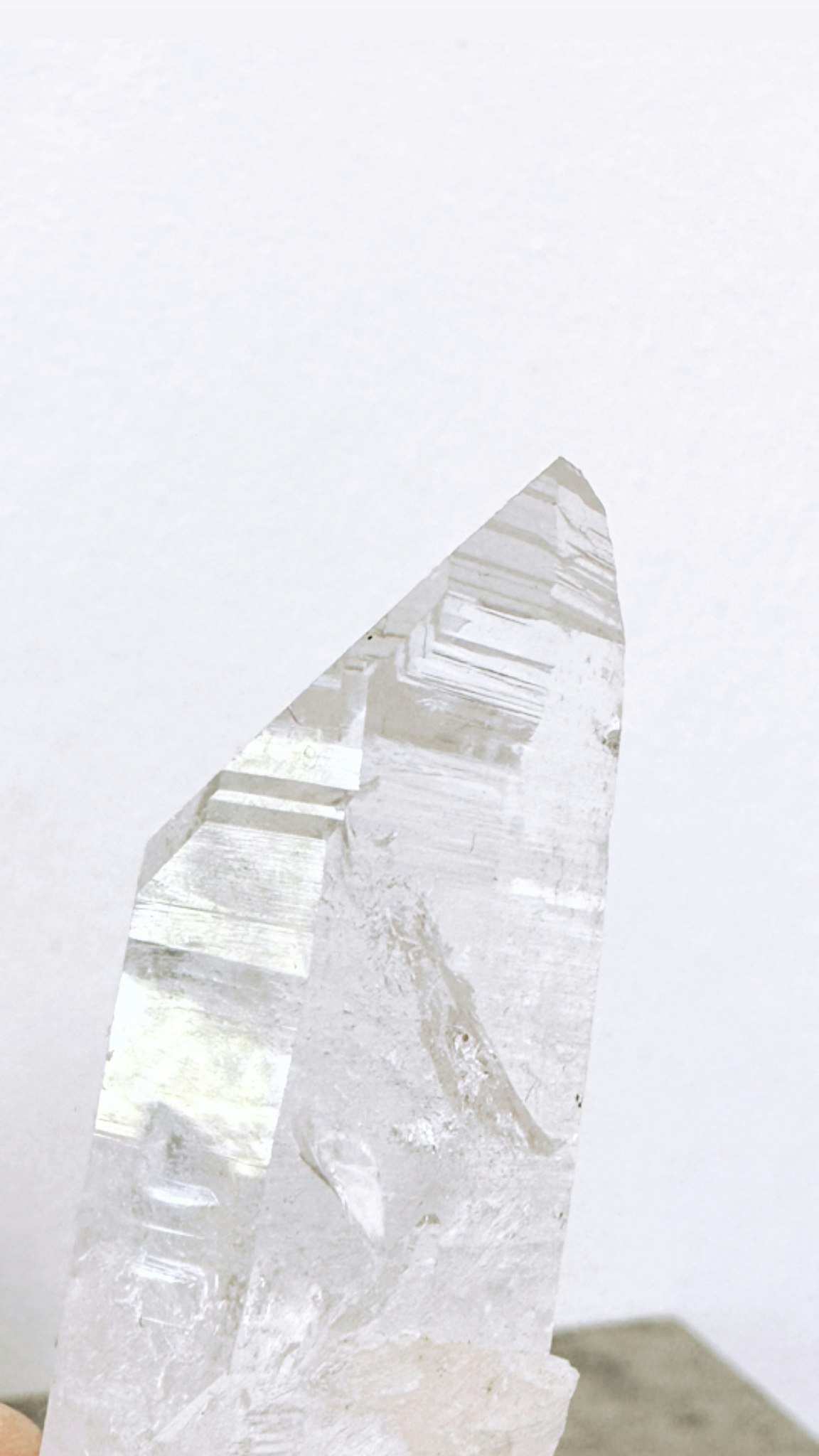 Lemurian Colombian Quartz, rå spets L