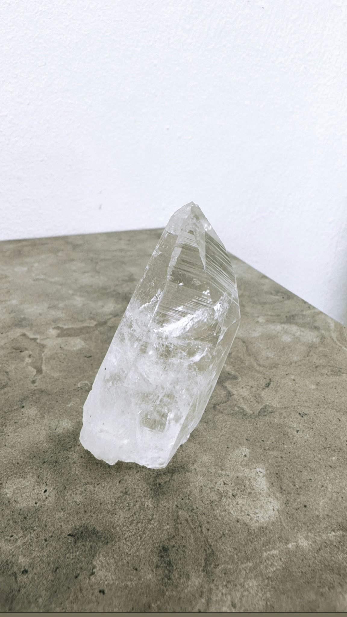 Lemurian Colombian Quartz, rå spets L