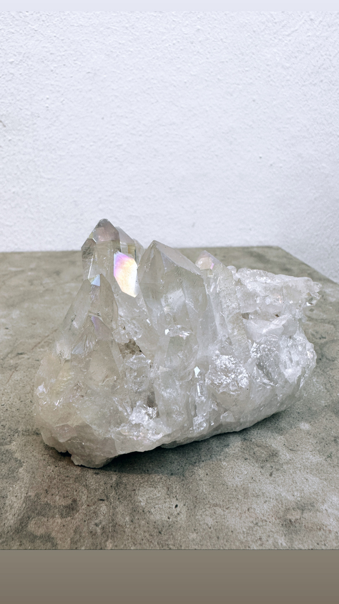 Bergkristall med aura, kluster L