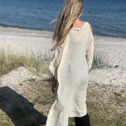 Tunika beige med broderi