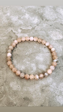 Solsten, armband med bergkristall
