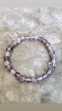 Ametist, armband med Bergkristall