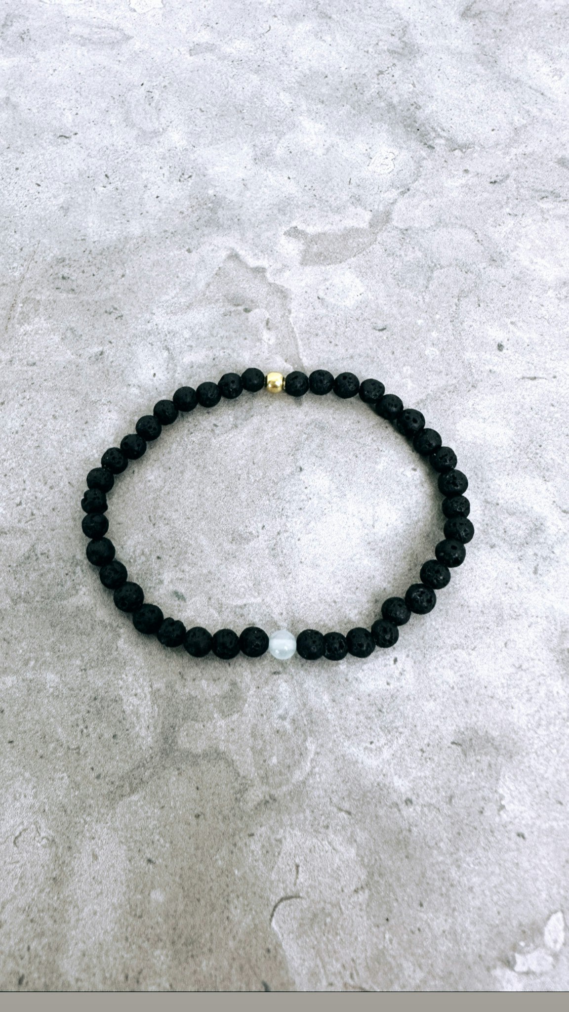 Lavasten & akvamarin, armband