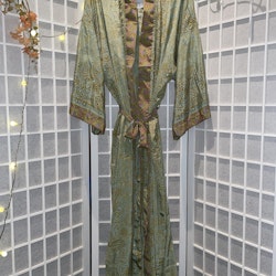 Kimono från Malkaa, grön / lila / guld