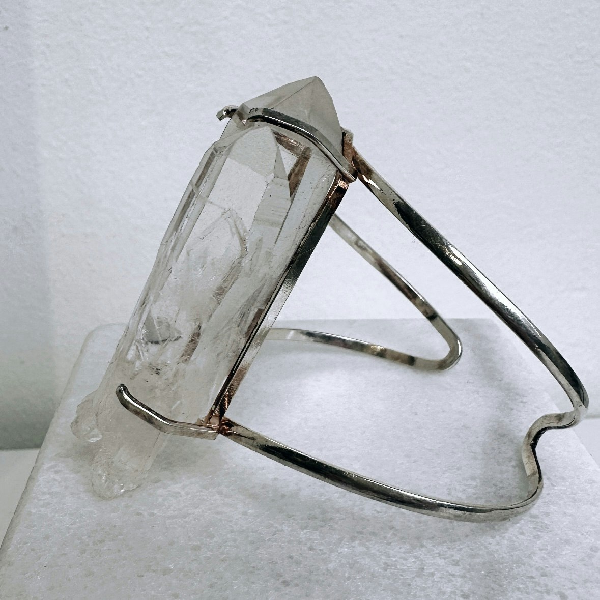 Lemurian Quartz, justerbart armband i silver (P)