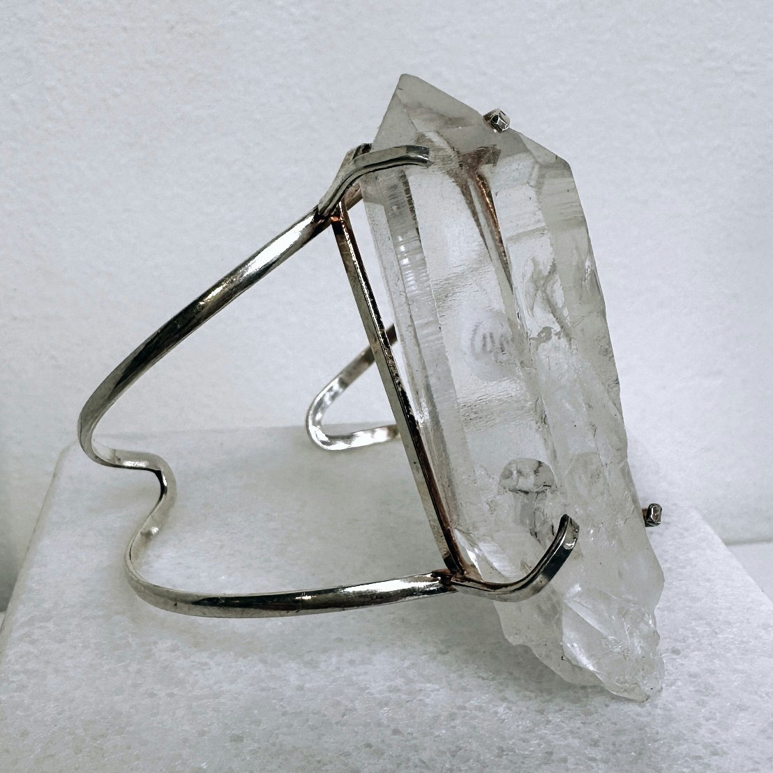Lemurian Quartz, justerbart armband i silver (P)