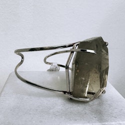 Citrin naturligt upphettad, armband justerbart silver (B)