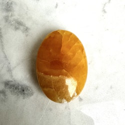 Orange Kalcit, palmstone (D)