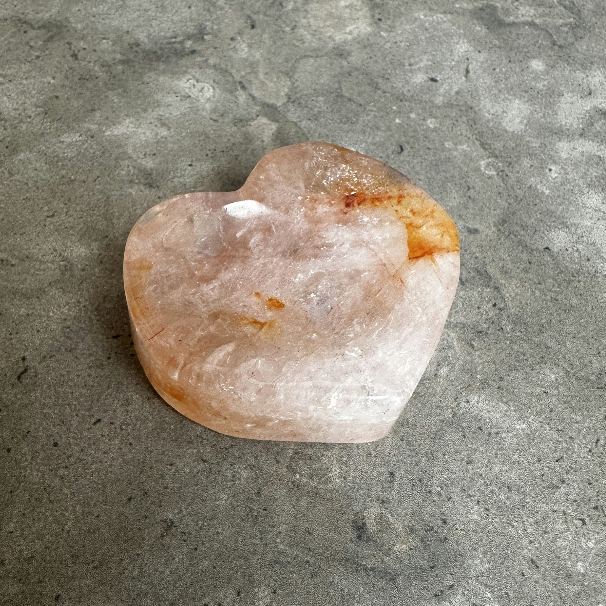 Fire quartz / Hematoid quartz, skål / klotställ