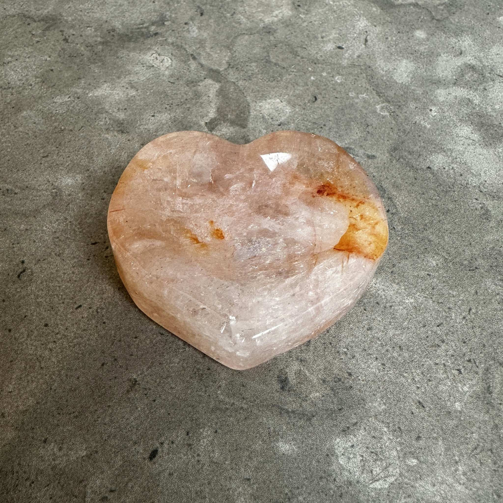 Fire quartz / Hematoid quartz, skål / klotställ