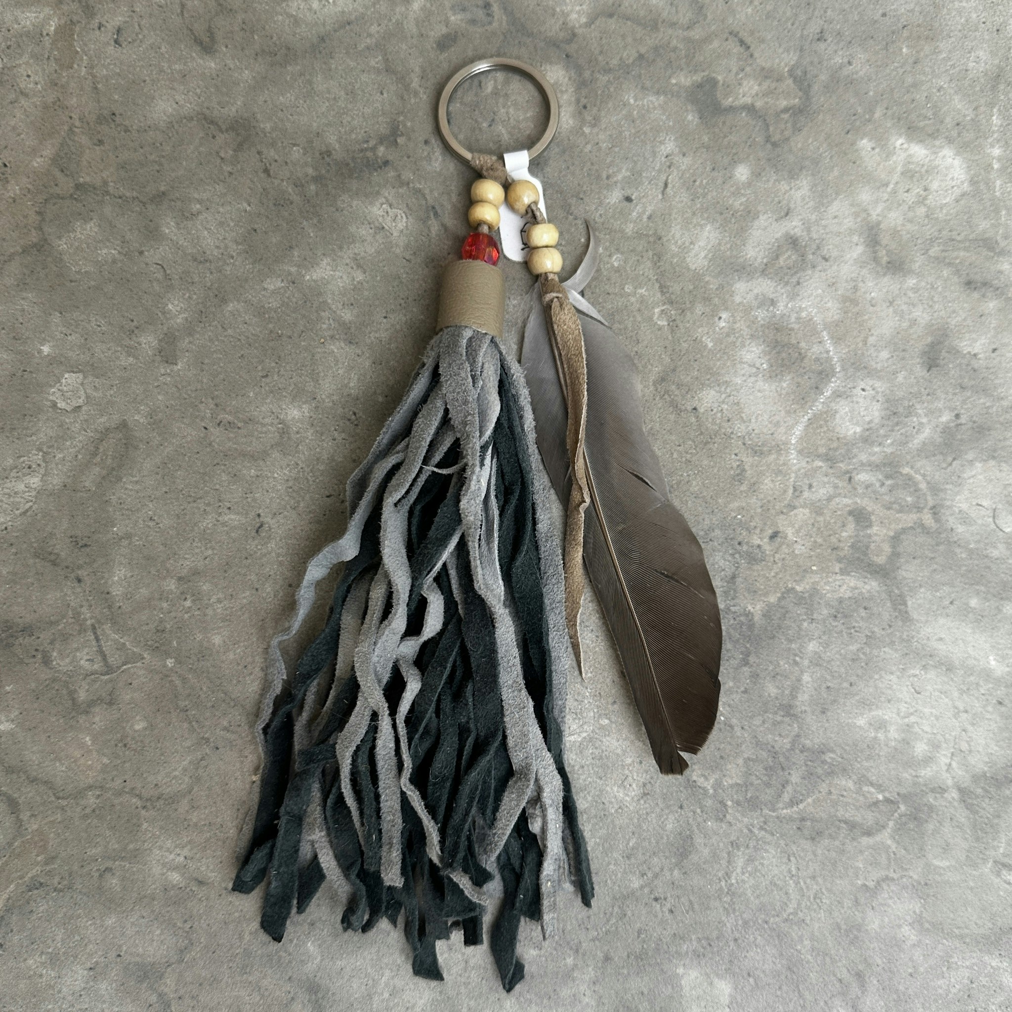 Tassle nyckelring / dekoration, blå