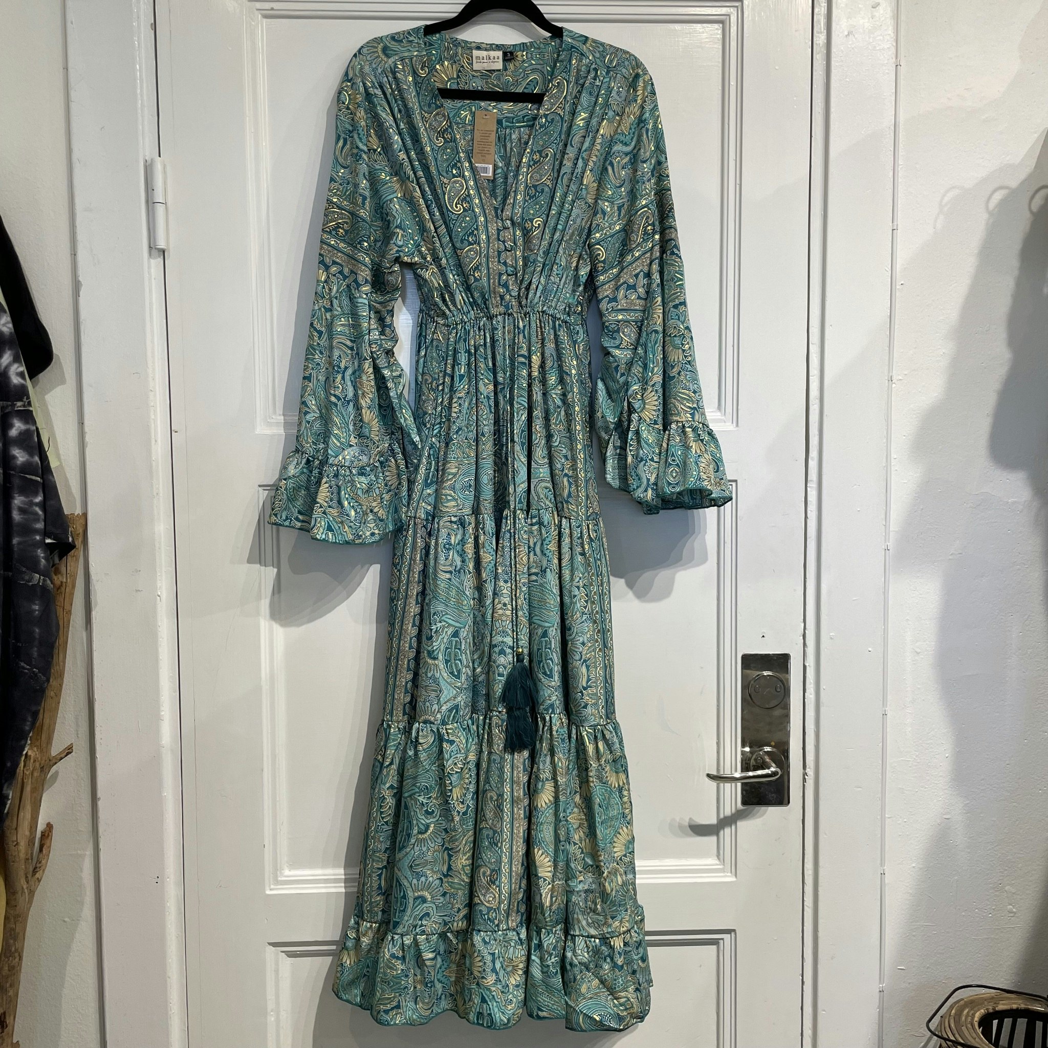 Boho Klänning från Malkaa, blå / guld