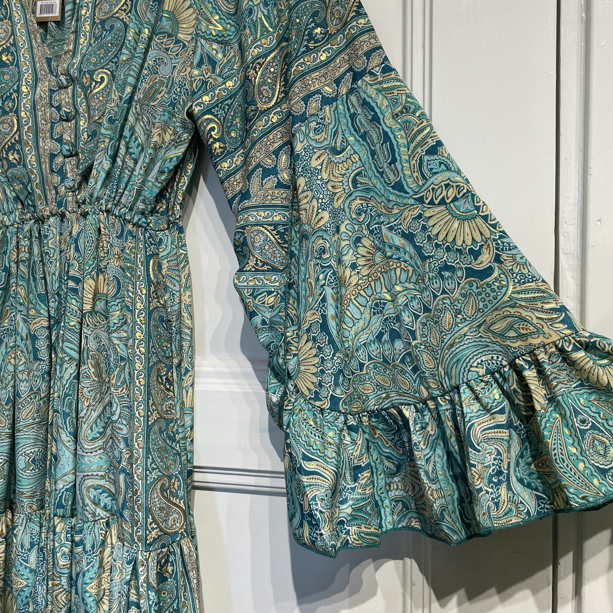 Boho Klänning från Malkaa, blå / guld