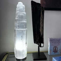 Selenit, lampa 40 cm
