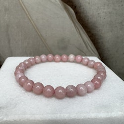 Rosa Opal, armband 6 mm