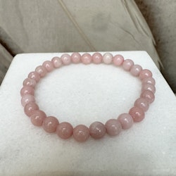 Rosa Opal, armband 6 mm