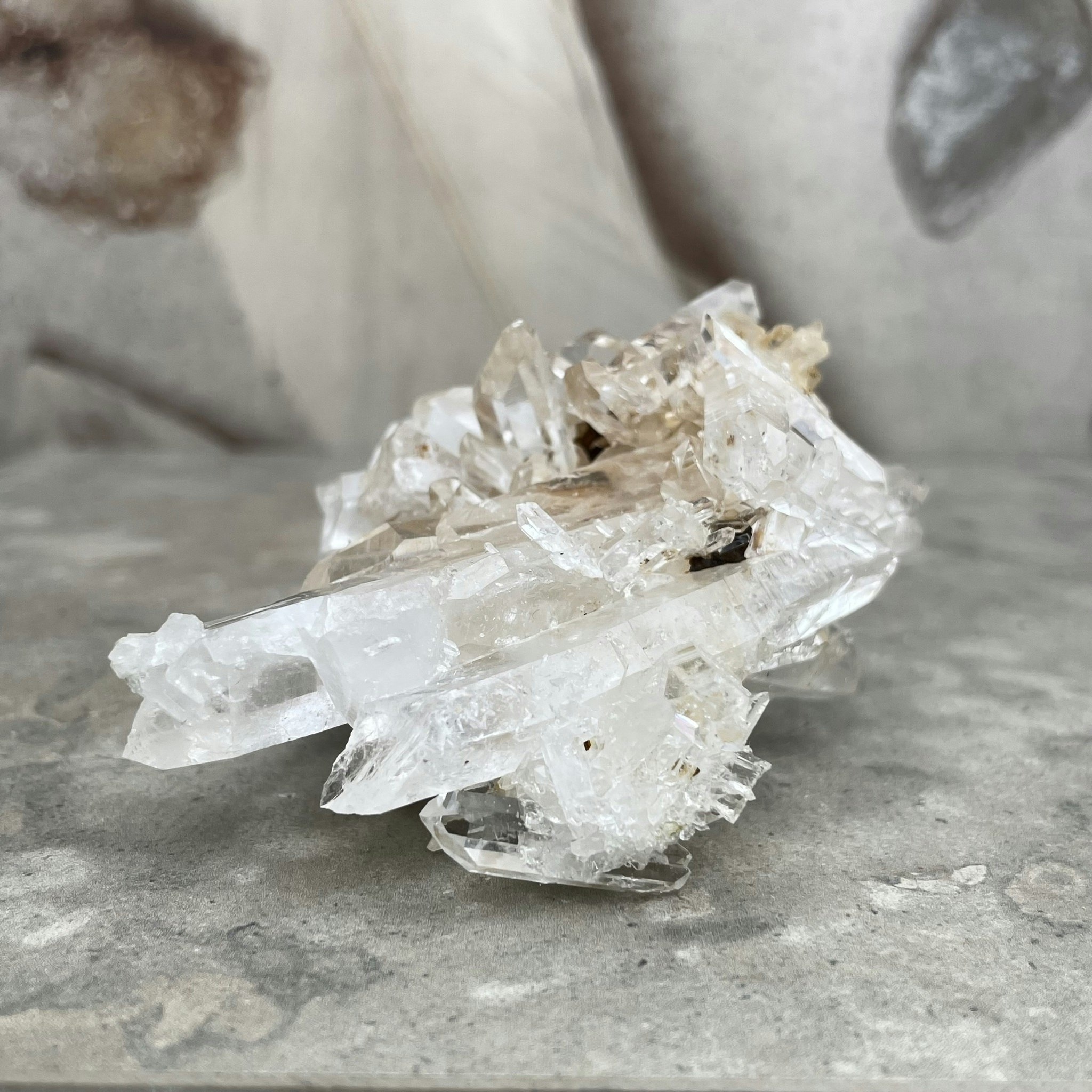 Colombian quartz, kluster
