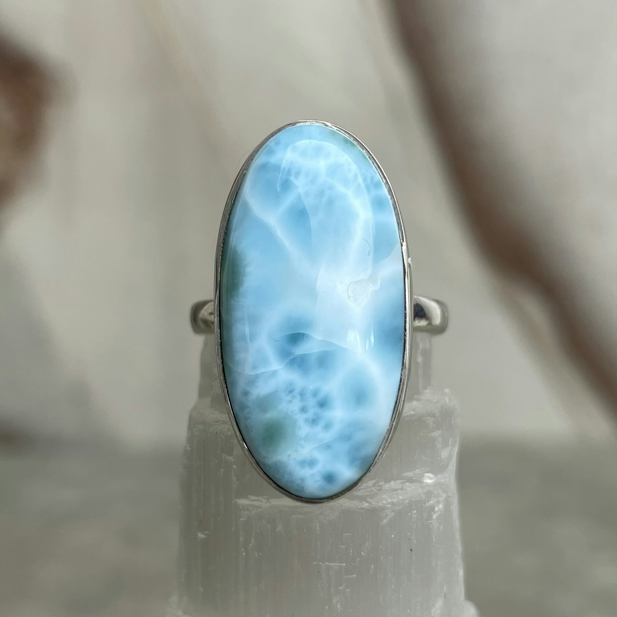 Larimar, ring silver 925 (L2)