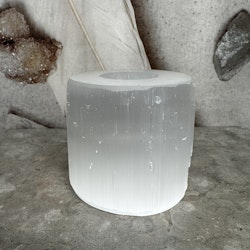 Selenit, lykta rund 8 cm