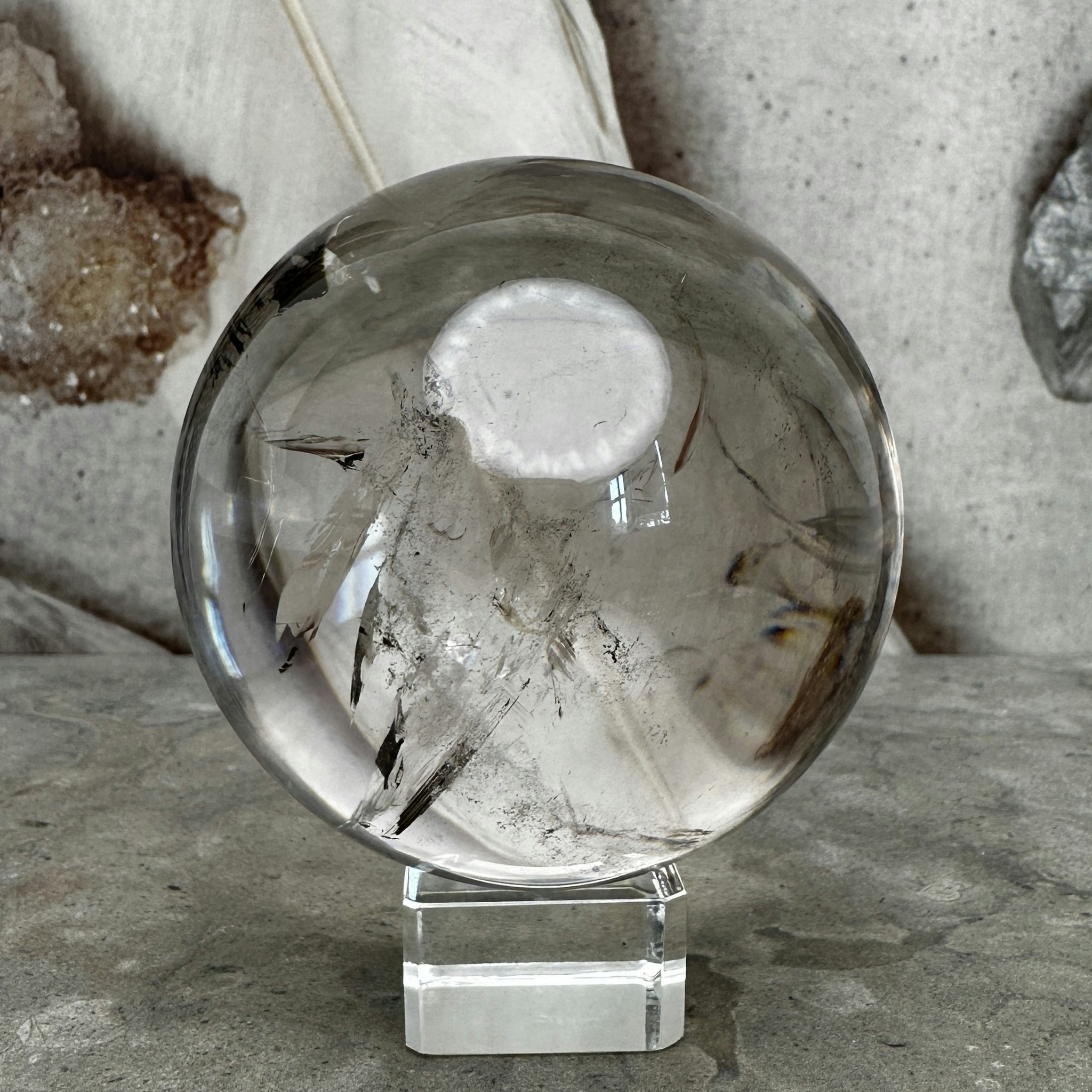 Lemurian Quartz Rökkvarts, klot (I)