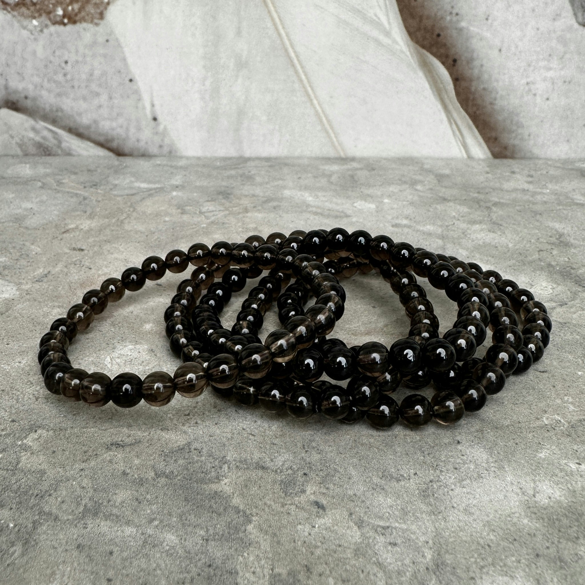 Rökkvarts, armband 6 mm
