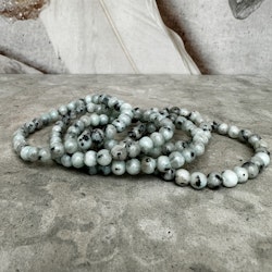 Kiwi Jaspis, armband 6 mm