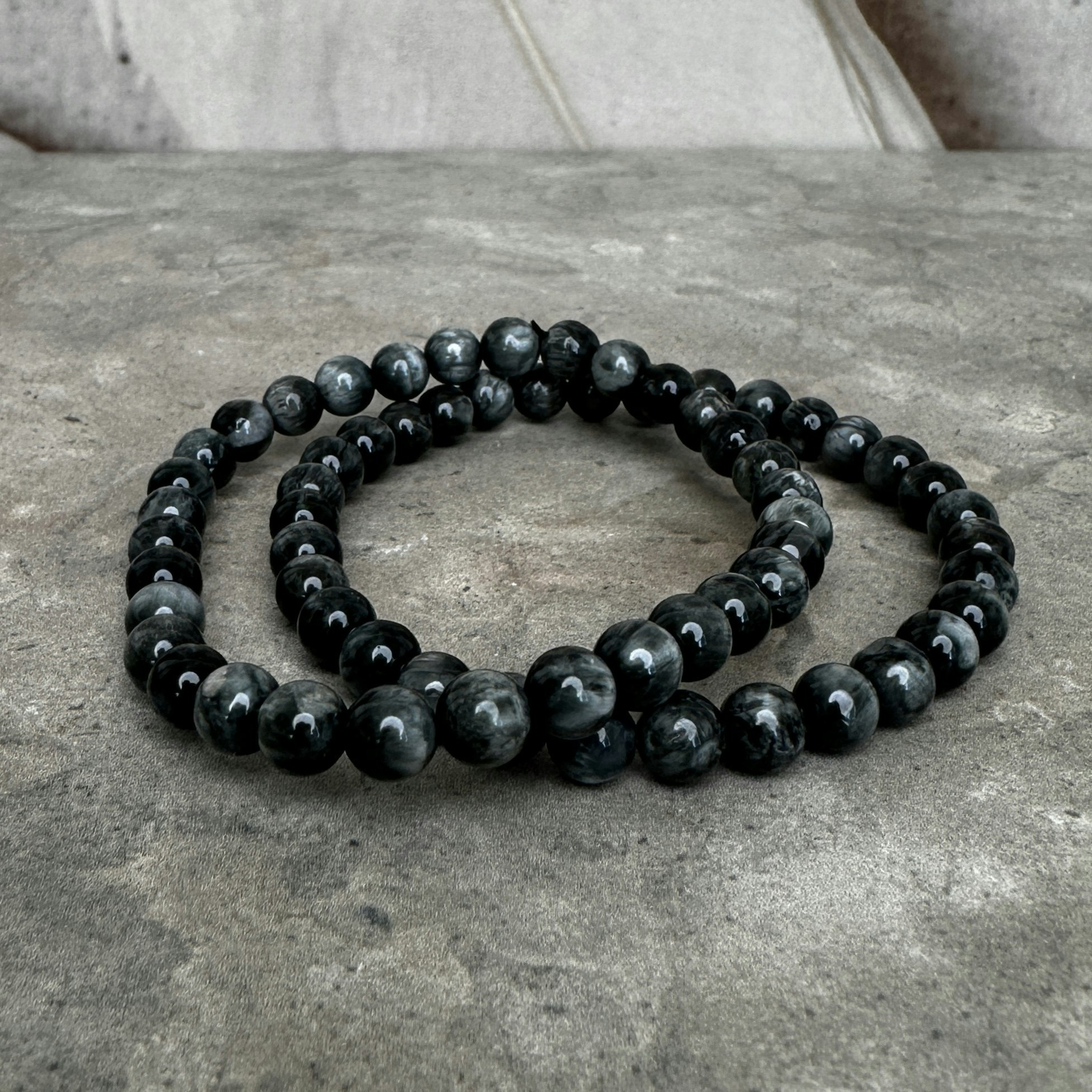 Kattöga / Krysoberyll, armband 6 mm