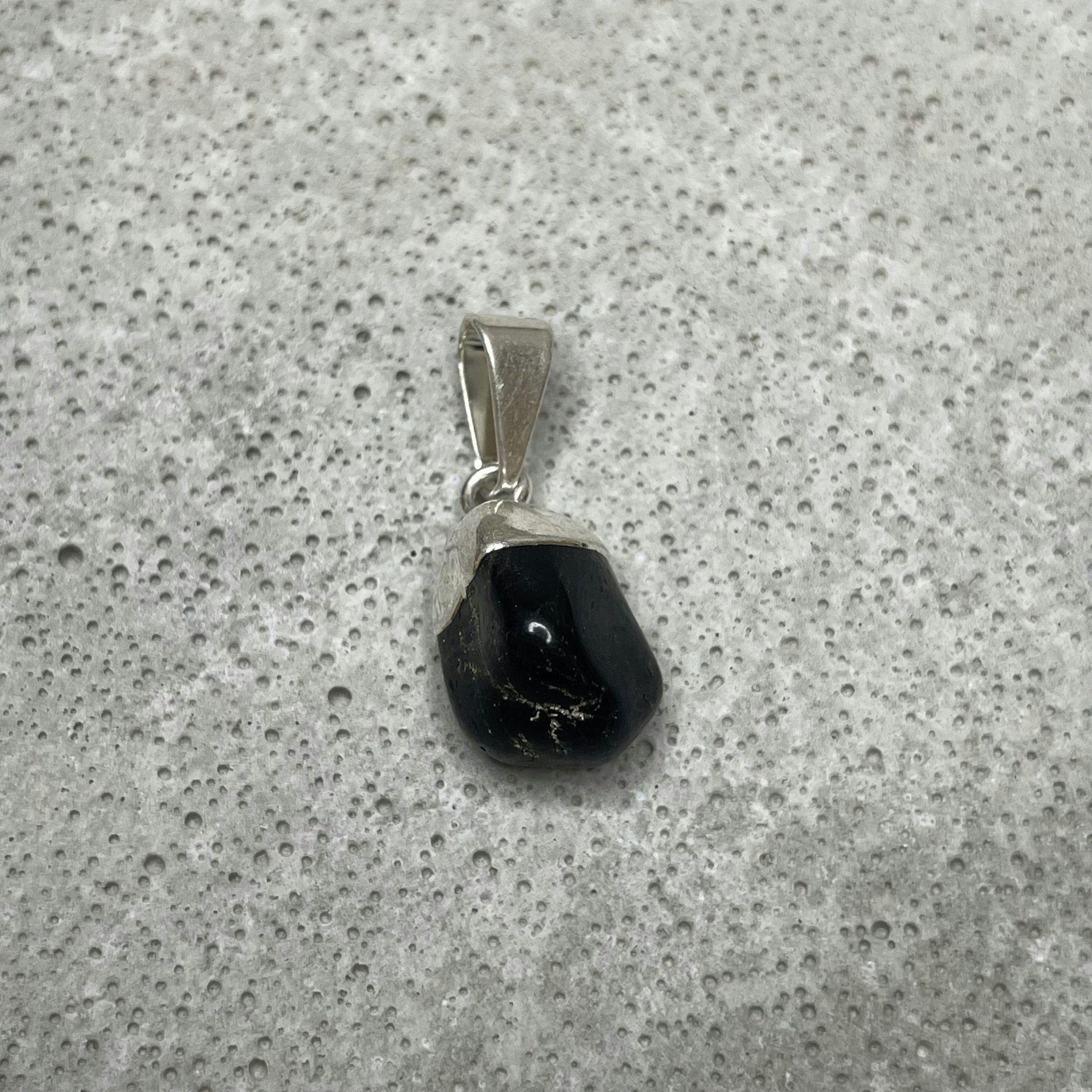 Onyx, hänge silver
