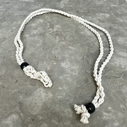Halsband för kristall i Makramé, vit