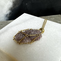 Halsband för kristall, guld