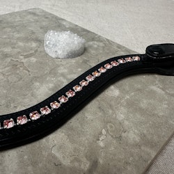 Pannband med rosa strass, Ponny svart