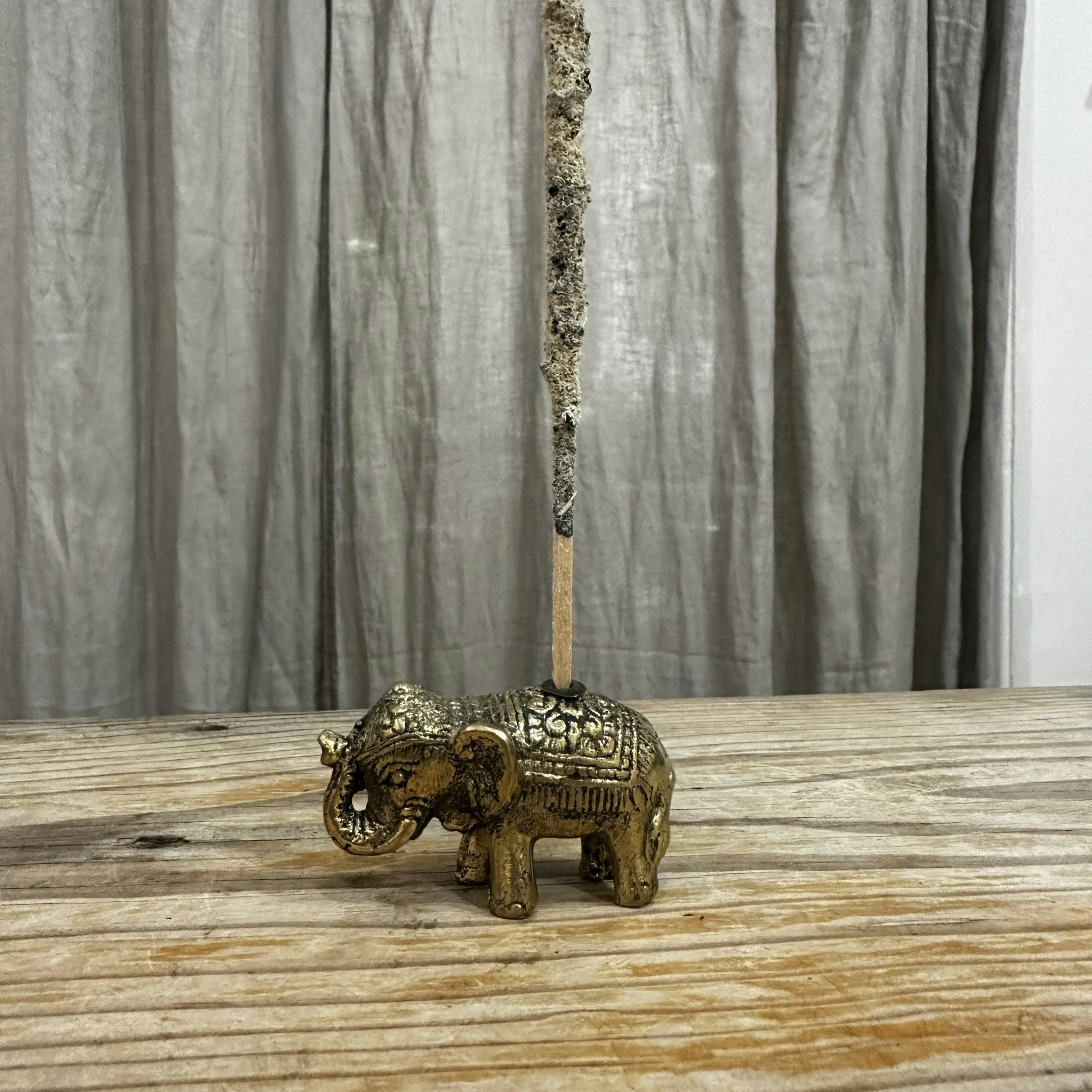 Elefant, rökelsehållare i brons