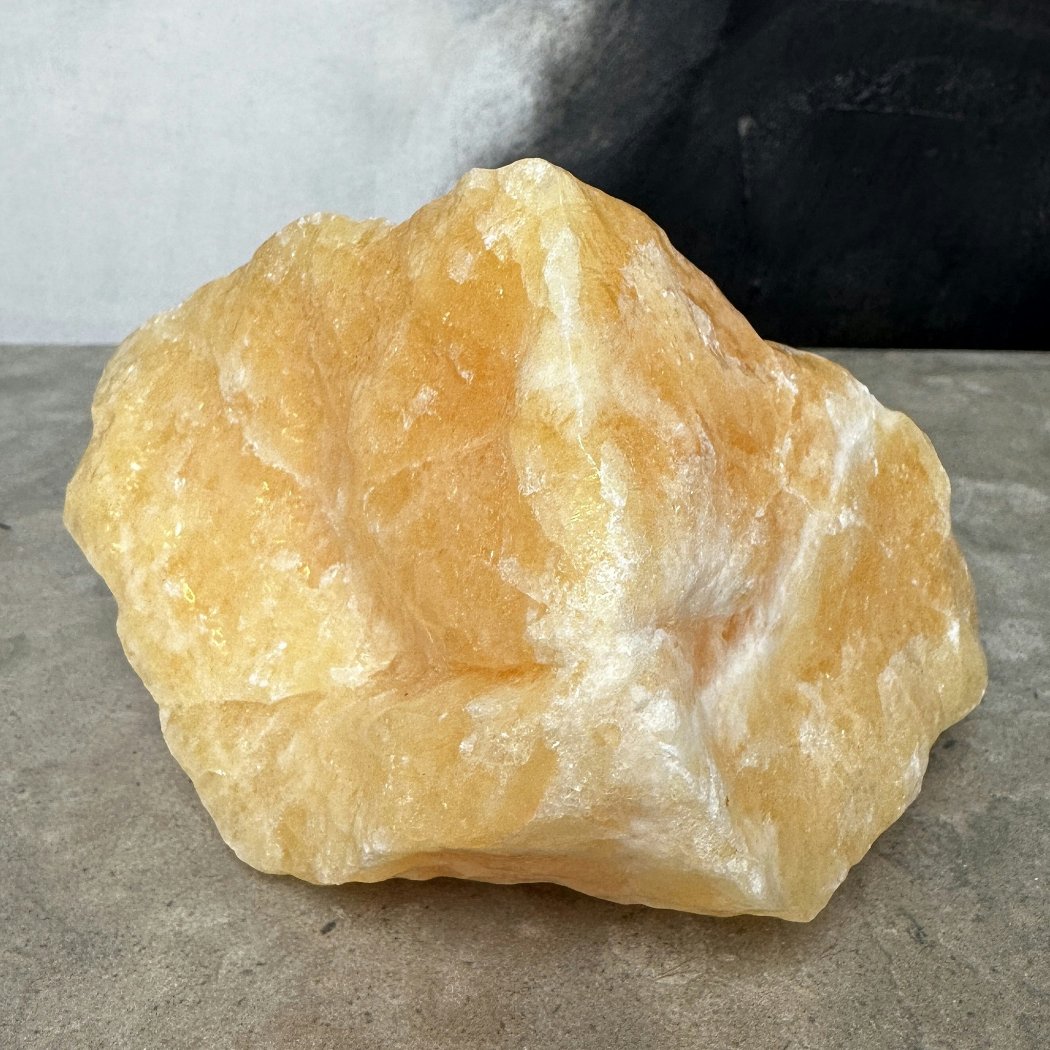 Orange kalcit, rå XL
