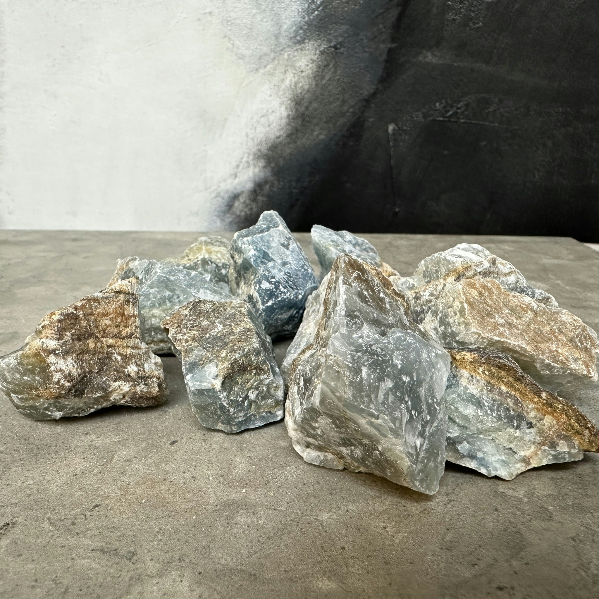 Blå Onyx / Aquatine lemurian, rå