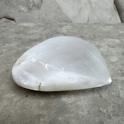 Selenit, hjärta 10 cm