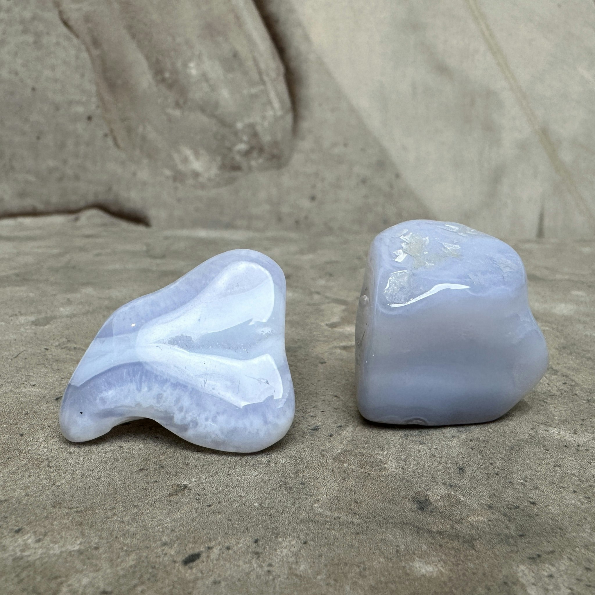 Blå Bandagat/Blue Lace Agate, trumlad